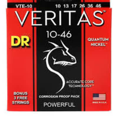 DR Strings VTE-10 Veritas Electric Guitar Strings -.010-.046 Medium for sale