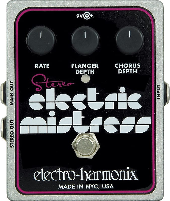 Electro-Harmonix Stereo Electric Mistress Flanger Chorus Pedal w/ EHX Power Supply! image 1