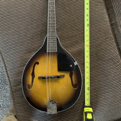 Donner Mahogany Sunburst Mandolin A Style Acoustic with Gig Bag,pick,strings,cloth image 7