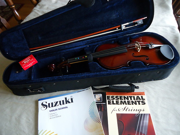 Palatino VN-450-3/4 Allegro Ebony 3/4-Size Violin Outfit w/ Case, Bow image 1