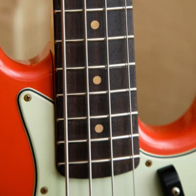 Fender Custom Shop LTD '64 Jazz Bass Journeyman Aged Fiesta Red image 5