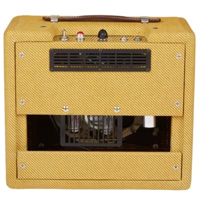 Fender 57 Custom Champ 120V 5W Hand-Wired All-Tube Guitar Combo Amplifier with 8-Inch 4-Ohm Weber Special Design Alnico Speaker (Lacquered Tweed) image 5