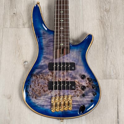 Ibanez SR2605 Premium Electric Bass Guitar, 5-String, Cerulean Blue Burst |  Reverb