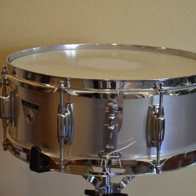 Vintage Ludwig S-102 Standard 5x14" Matte Aluminum Snare Drum w/ Vintage Case image 7