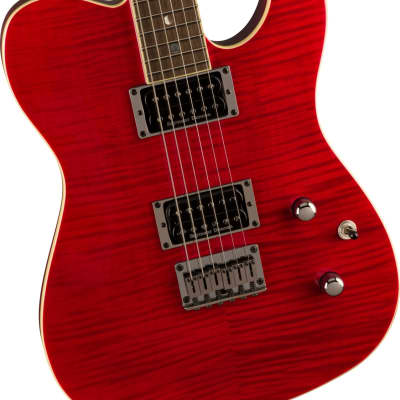 Fender Special Edition Custom Telecaster Electric Guitar FMT HH, Laurel FB, Crimson Red Transparent image 2