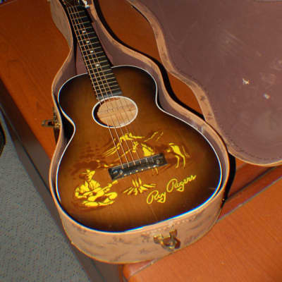 1955 Roy Rogers Cowboy Guitar 1/2 size Neck Reset Pro Setup Original Soft Shell Cowboy Case image 11