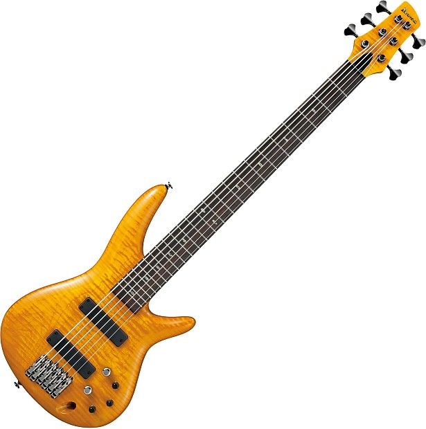 Ibanez Gerald Veasley Signature GVB1006 6 String Electric Bass Amber image 1
