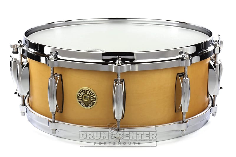 Gretsch USA Custom Snare Drum 14x5.5 10-Lug Satin Millennium Maple image 1