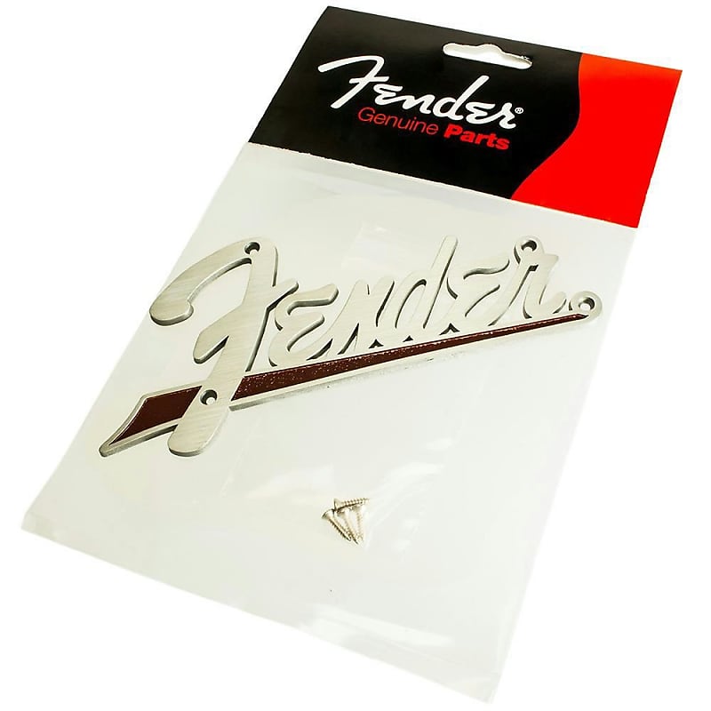 Fender 099-4092-000 Genuine '63 Flat Amplifier Logo Plate with Screws image 2
