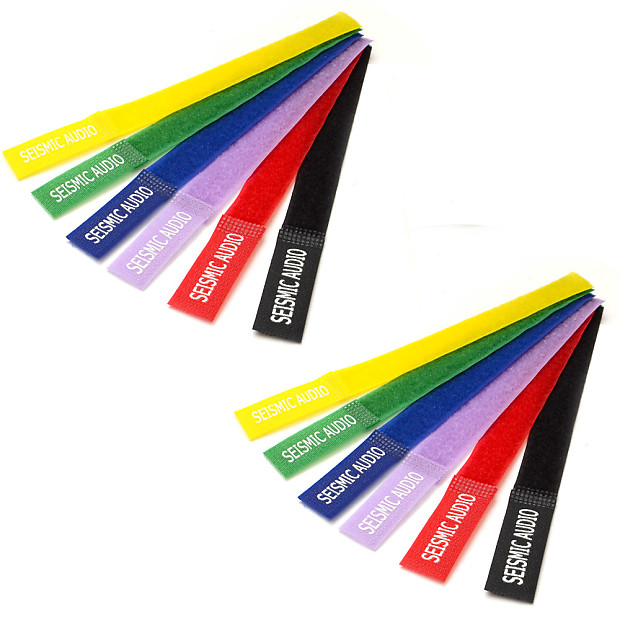 Seismic Audio SA-V8LCR6-2PACK 7 Multi-ColoRED Cable 8' Cable Ties (2-Pack) image 1