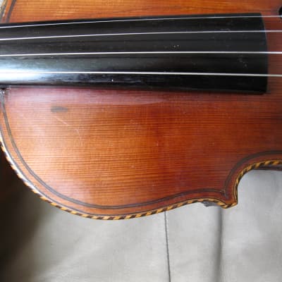 Vintage Violin with Beautiful Inlays, 4/4 c1880 image 19