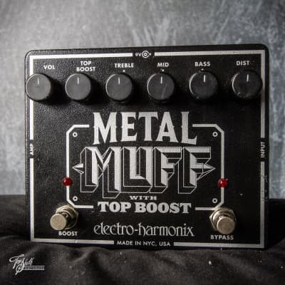 Electro-Harmonix Metal Muff w/ Top Boost Fuzz Pedal for sale