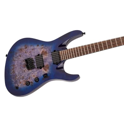 Jackson Pro Series Chris Broderick Soloist HT6P Guitar, Laurel, Transparent Blue image 4