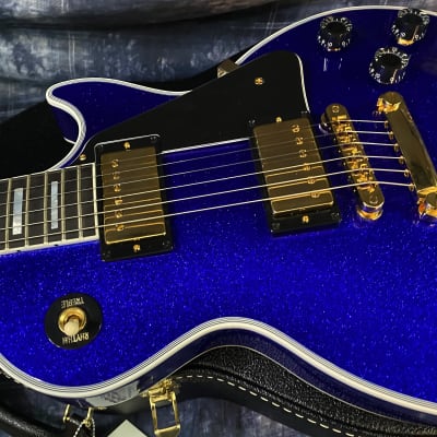 NEW ! 2024 Gibson Special Order Custom Shop Les Paul Custom Dealer Select - Dark Blue Sparkle - Authorized Dealer - 10.45 lbs - G03843 image 6