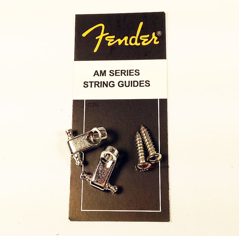 Genuine Fender American Series Strat/Tele Guitar String Guides - Chrome w/Screws image 1