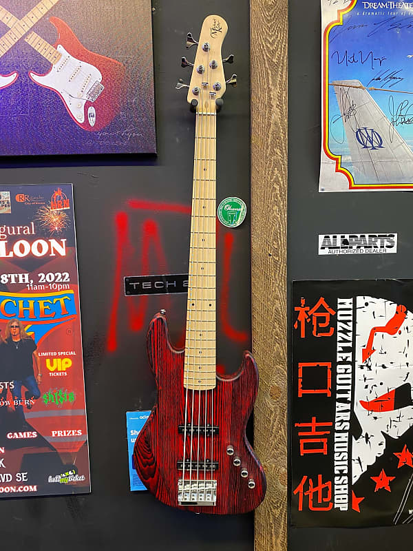 Michael Kelly Element 5 String Electric BassTransparent Red RED image 1