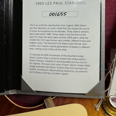 Gibson 1960 Reissue Les Paul V2 #001655 2021 - Tomato Soup Burst image 13