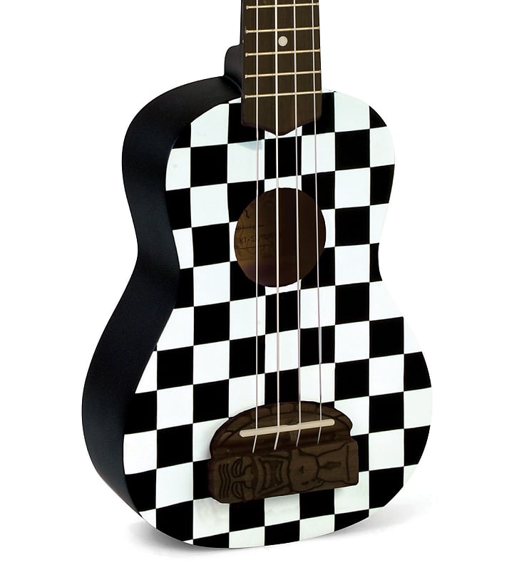 Kohala KT-SCB Tiki Series Soprano Ukulele Checkerboard