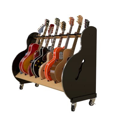 A&S Crafted Products The Session-Pro Double-Stack Mobile Guitar Rack