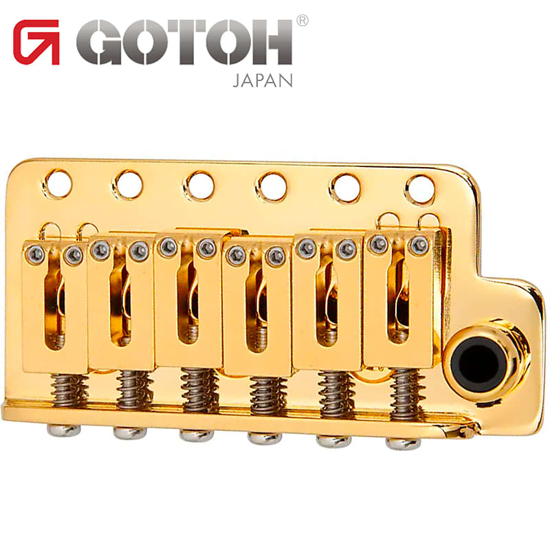 Gotoh NS510TS-FE2 Non-locking Tremolo Bridge Steel Block NARROW Spacing - GOLD image 1