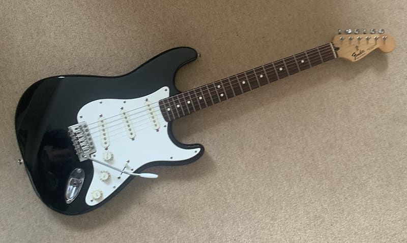 Fender Stratocaster Black Electric Guitar Made In Mexico