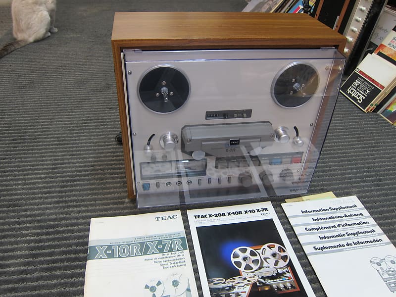 Teac X-7R Reel To Reel, Dust Cover Owners/Service Manuals, Ex Cosmetics,  Needs Repair, BEAUTY, JAPAN