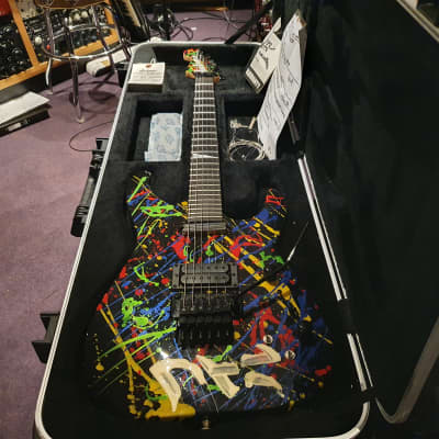 Jackson USA Custom Shop Def Leppard Tour Played Phil Collen Hand-Painted Splatter Signed Guitar PC1 image 8