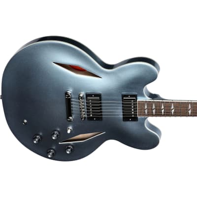 Epiphone Dave Grohl Signature DG-335 Semi-Hollow Guitar w/ USA Gibson Pickups and Hard Case - Pelham Blue image 7