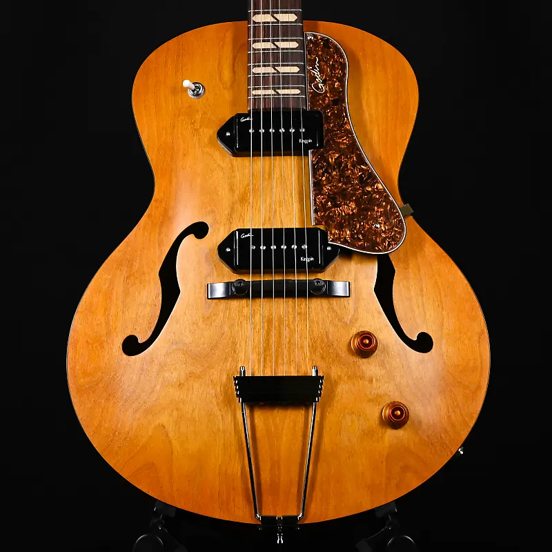 美品★ゴダン上位機種★Godin 5th Avenue Jumbo P-Rail 5th Avenue Jumbo P-Rail Harvest Gold | Godin Guitars