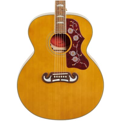 Epiphone J-200 Jumbo Acoustic-Electric Guitar, Aged Natural Antique, Blemished for sale