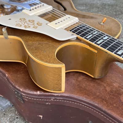Gibson ES-295 Hollow Body Electric Guitar 1956 - All Gold image 21