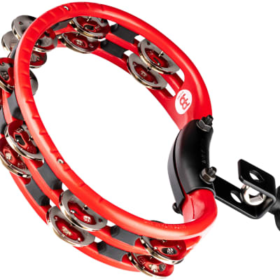 Meinl Percussion TMT2R Mountable ABS Plastic Tambourine with Double Row Steel Jingles, Red image 1