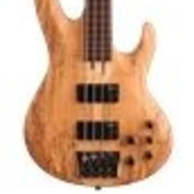 ESP LTD B-204SM FL Spalted Maple Fretless Bass Guitar, Natural Satin image 1