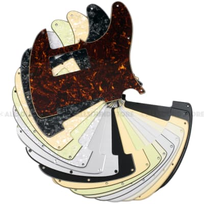 1-Ply GLOSS BLACK Humbucker Pickguard for USA MIM Standard Fender® Telecaster Tele 8-Hole image 2