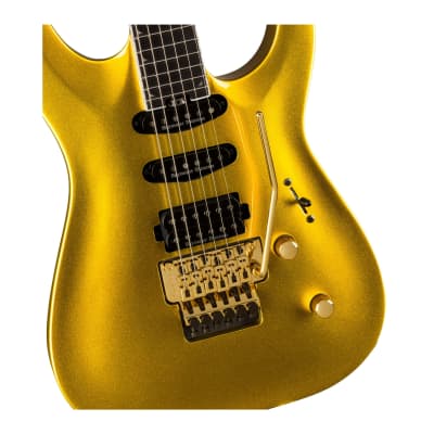 Jackson Pro Plus Series Soloist SLA3 6-String Arched Okoume Soloist Body, 3-Piece Through-Body Maple/Walnut Neck, Ebony Fingerboard Electric Guitar (Right-Handed, Gold Bullion) image 4
