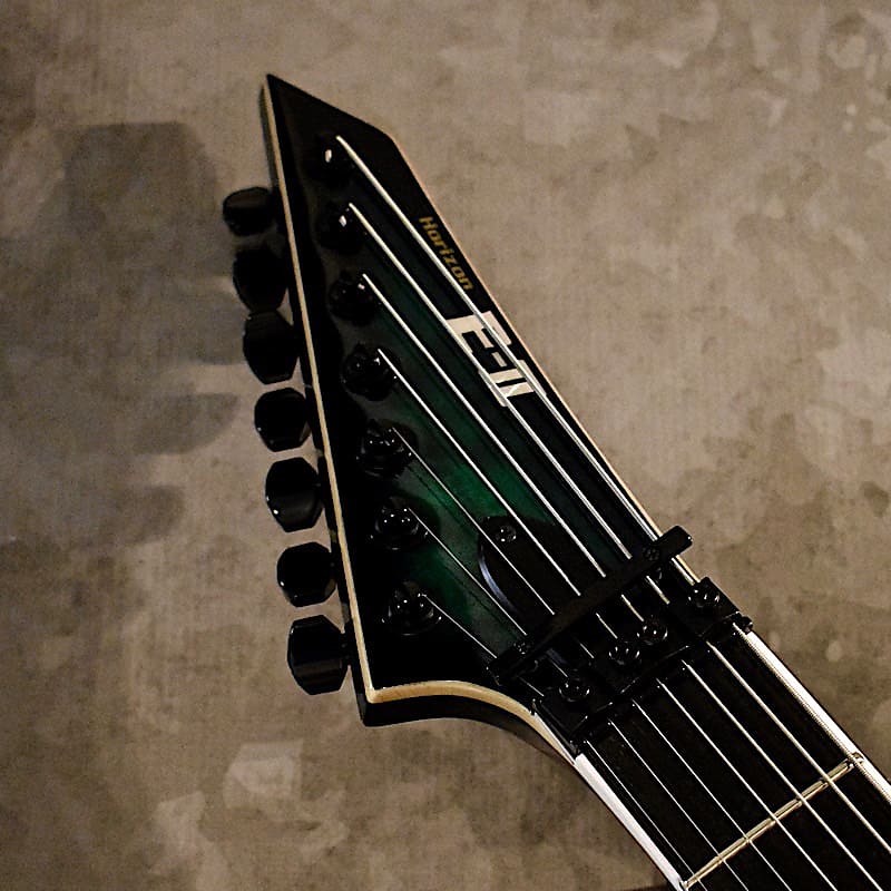 ESP Left Handed E-II Horizon FR-7 2018 Black Turquoise Burst | Reverb