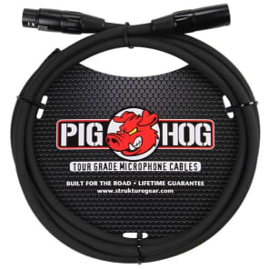 Pig Hog PHM6 Tour Grade XLR Male to Female Mic Cable - 6'