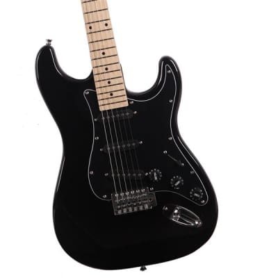 Glarry GST Electric Guitar With Black Pickguard Black image 8