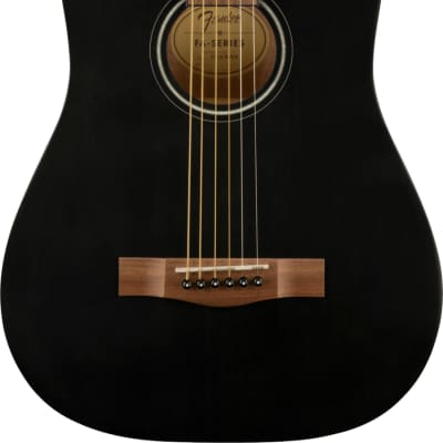 Fender FA-15 3/4 Scale Steel String Acoustic Guitar, Black w/ Gig Bag image 1