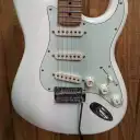 2018 Used Fender Deluxe Roadhouse Strat - Olympic White with Maple Fingerboard