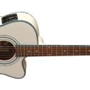 Oscar Schmidt OG10CEWH-A Concert Acoustic/Electric Cutaway Guitar (White) OG10CE