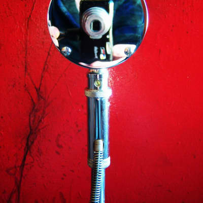 Vintage 1960's Astatic D-104 crystal "Lollipop" microphone Chrome w F-11 adapter & box Hi Z harp HAM radio JT30 T3 DR10 image 7