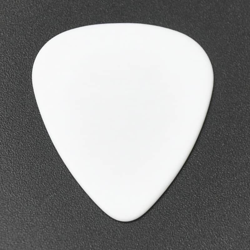 ABS Plastic White Guitar Or Bass Pick - 0.71 mm Medium Gauge - 351 Shape - 1 Pack New image 1