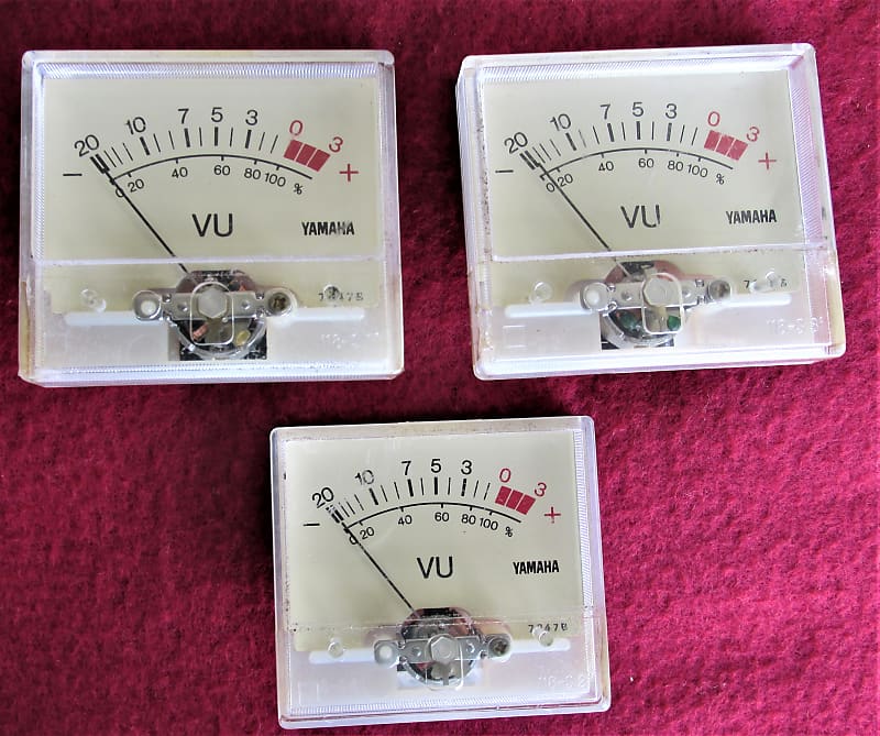 Vintage Yamaha EMX-200 300 Mixer VU-Meters-LOT OF 3-Yamaha EMX 200 300  Parts-Japan