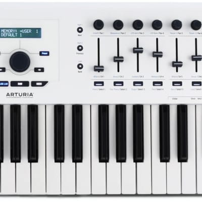 Arturia KeyLab 61 MkII 61-key Keyboard Controller - White  Bundle with Yamaha PA130 12v 1000mA Power Supply image 1