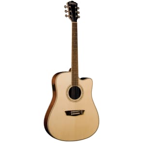 Washburn WCD18CE Comfort Series Select Spruce Top Cutaway Dreadnought w/ Fishman 301T Electronics Natural