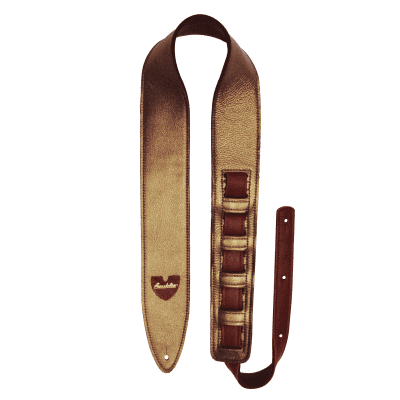 Souldier NEW!  'Torpedo' Leather Guitar Strap - Reversible Metallic Bronze image 1