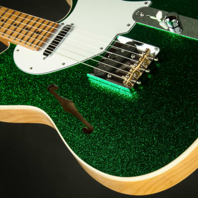 Suhr Eddie's Guitars Exclusive Custom Classic T Roasted - Deep Green Sparkle image 14
