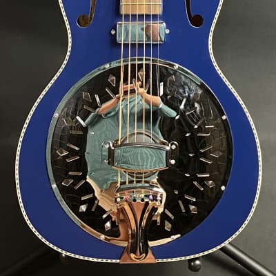 Recording King Dirty 30's Minnie Bucker Acoustic-Electric Resonator Guitar Wabash Blue image 1