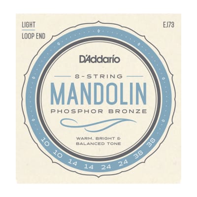 D'Addario EJ73 Mandolin Strings, Phosphor Bronze, Light, 10-38 image 1